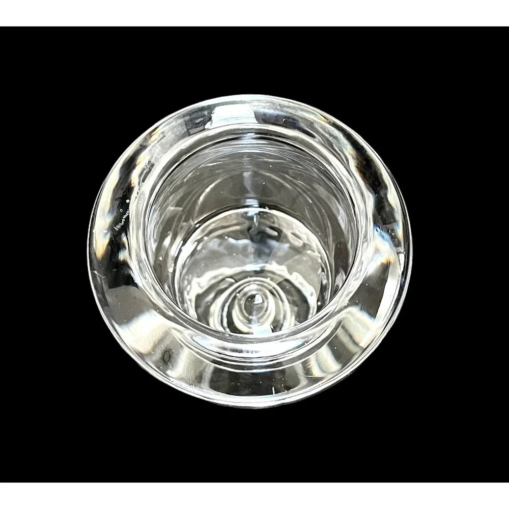 Vintage Leonardo Crystal Heavy Clear Candle Holder‎ 4.25